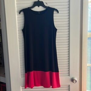 Tiana B. Blue and Pink Sleeveless Sheath Dress